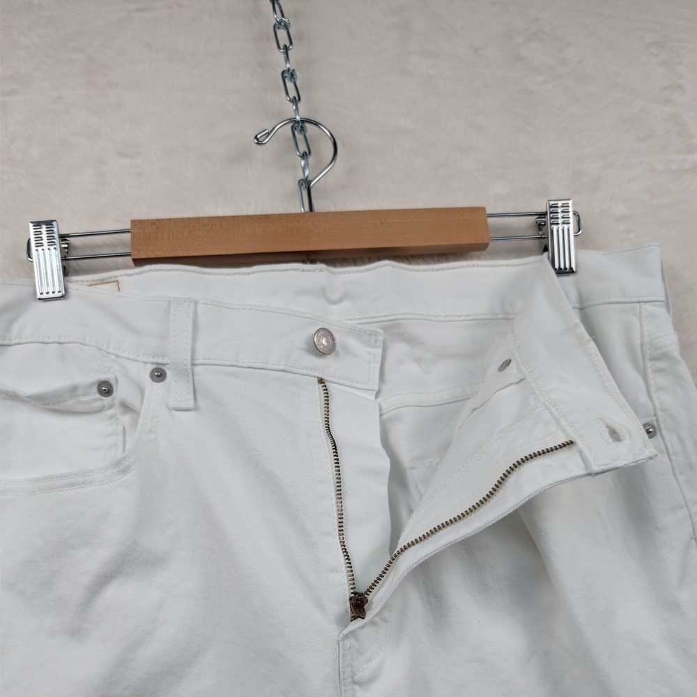Levi's 502 Jeans Men's 39x31 White Regular Taper Minimalist Streetwear Red Tab